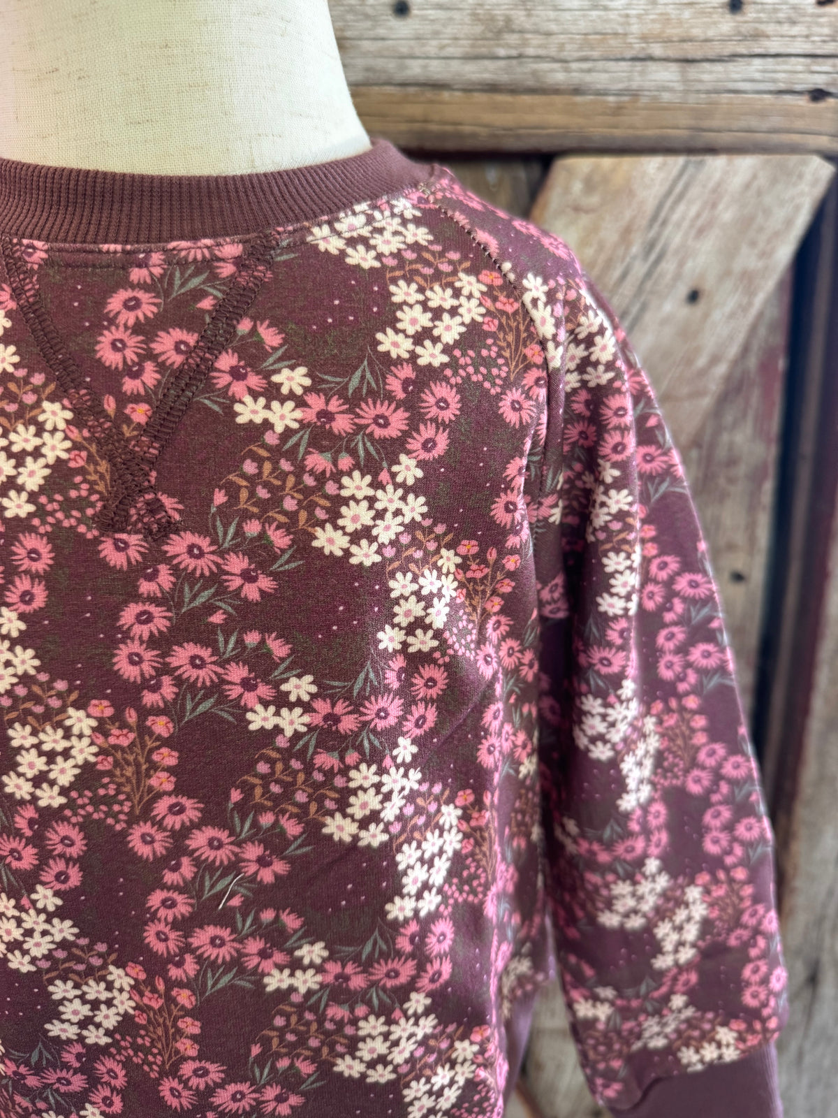 Cluster Garden Floral Fleece Crewneck