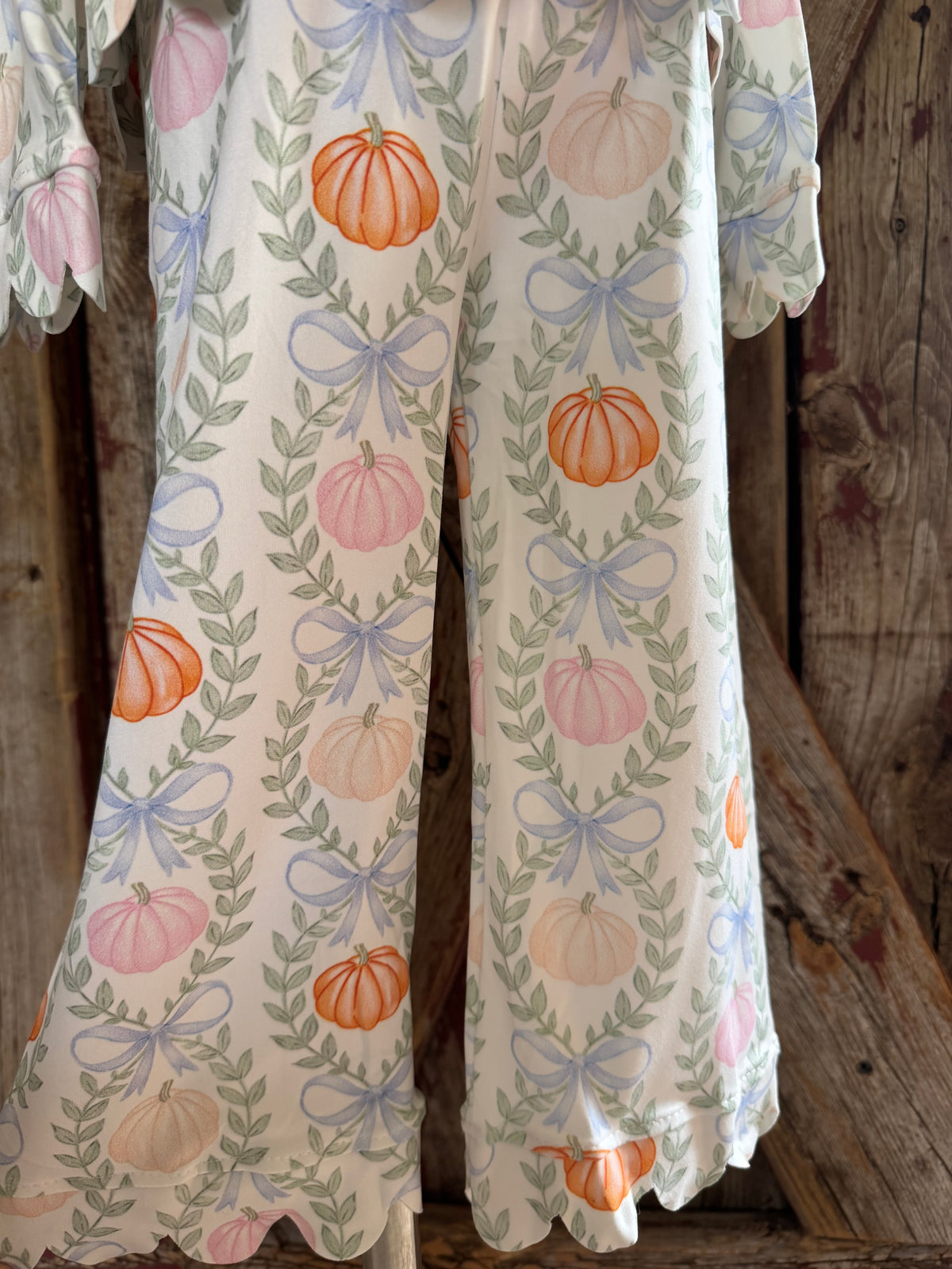 Pumpkin Long Sleeve Scallop Set