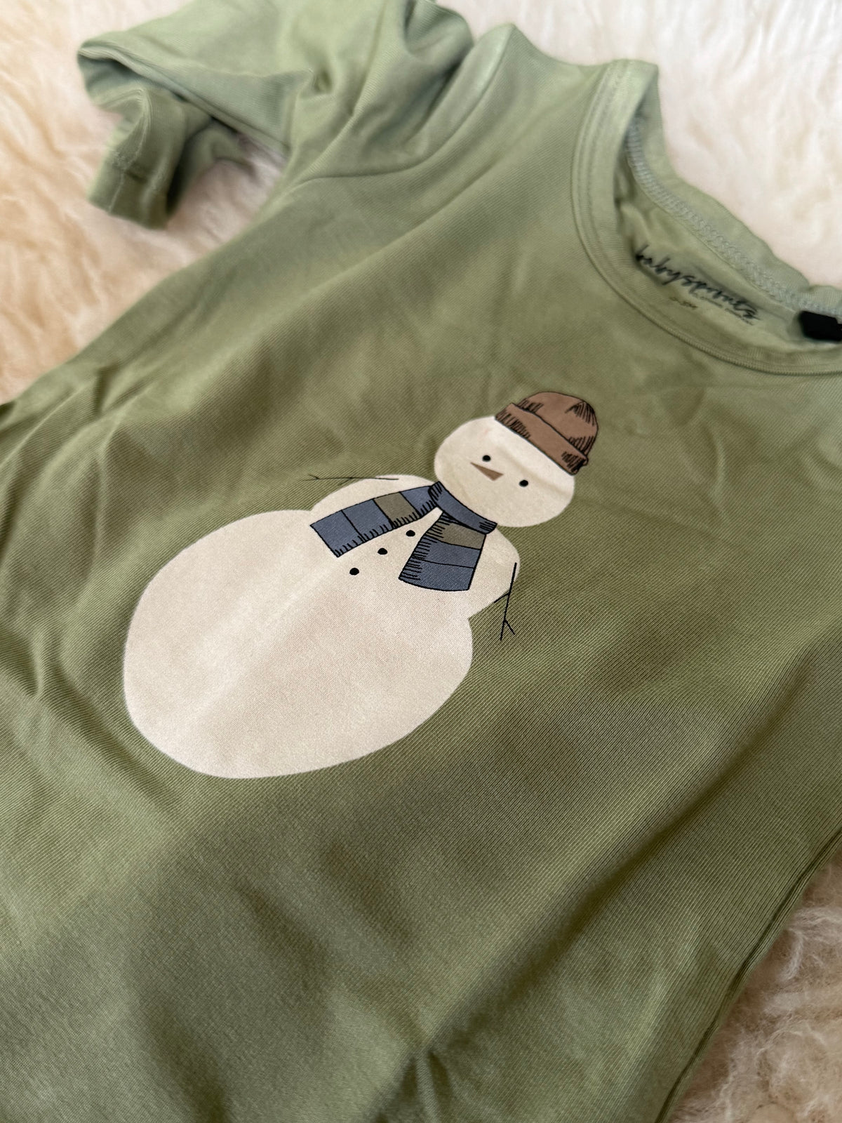 Snowman Long Sleeve Bodysuit