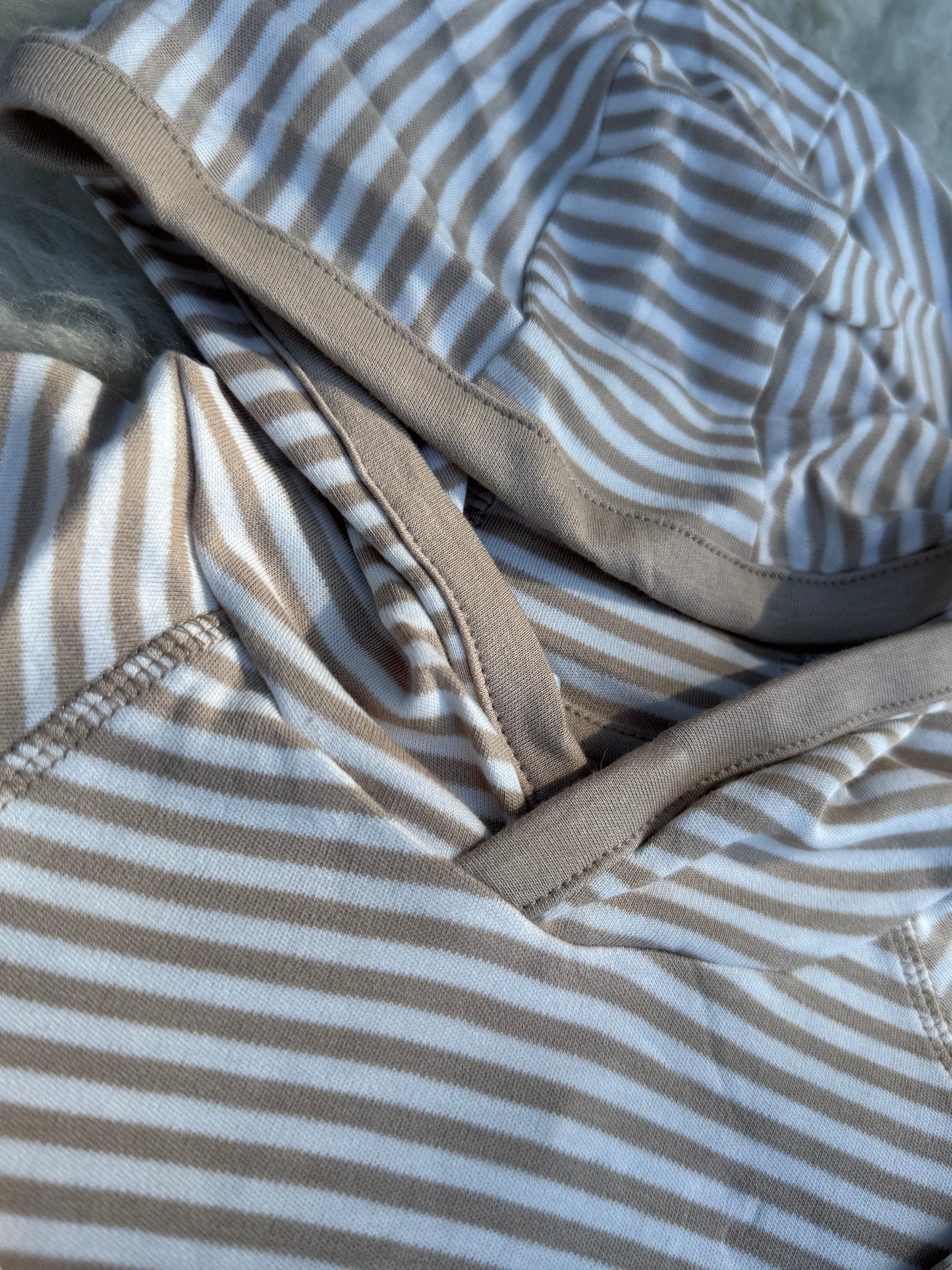 Madison Hooded Pullover Clay Stripe