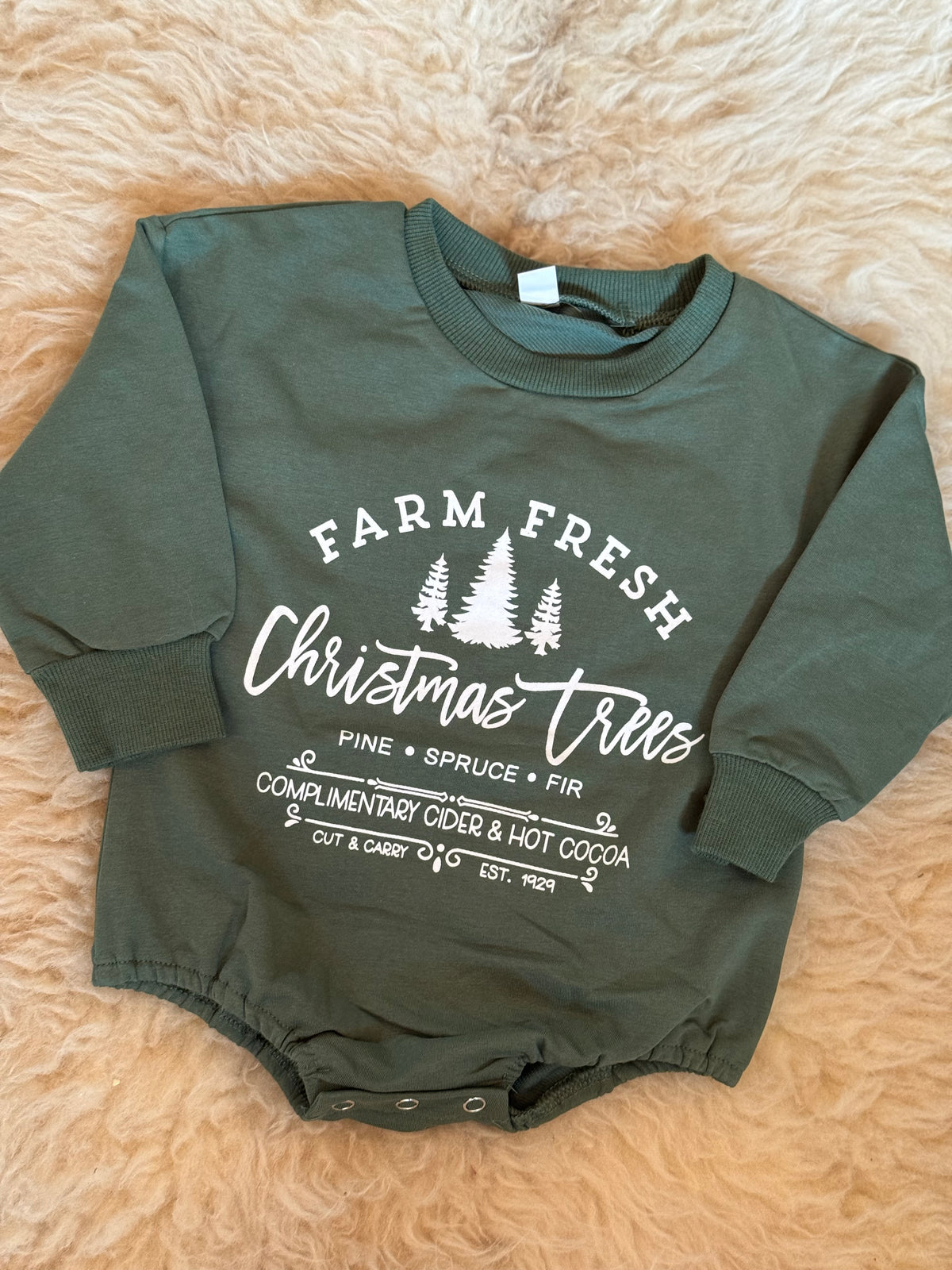 Farm Fresh Green Bubble Romper
