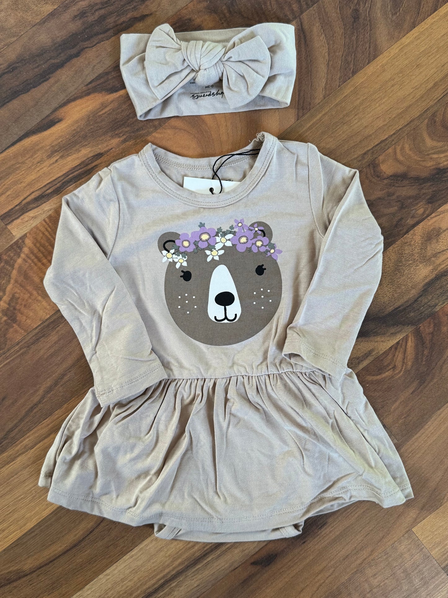 Bear Long Sleeve Dress Set