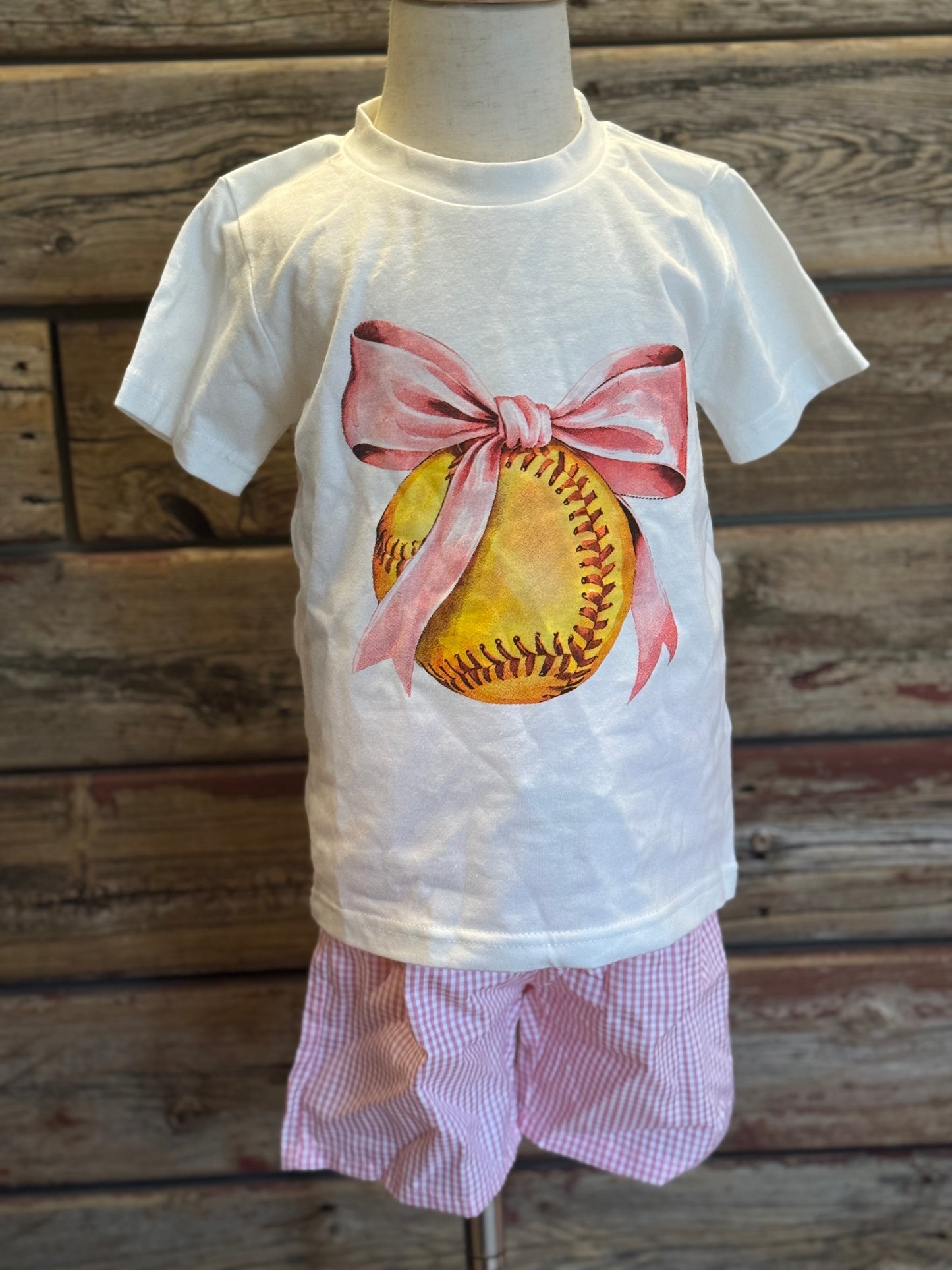 Bow Baseball Short Set
