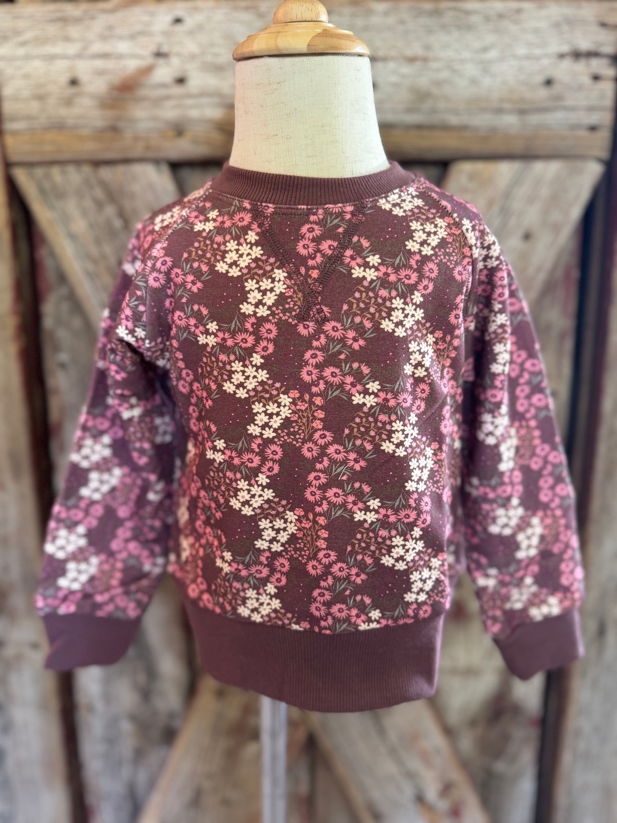 Cluster Garden Floral Fleece Crewneck