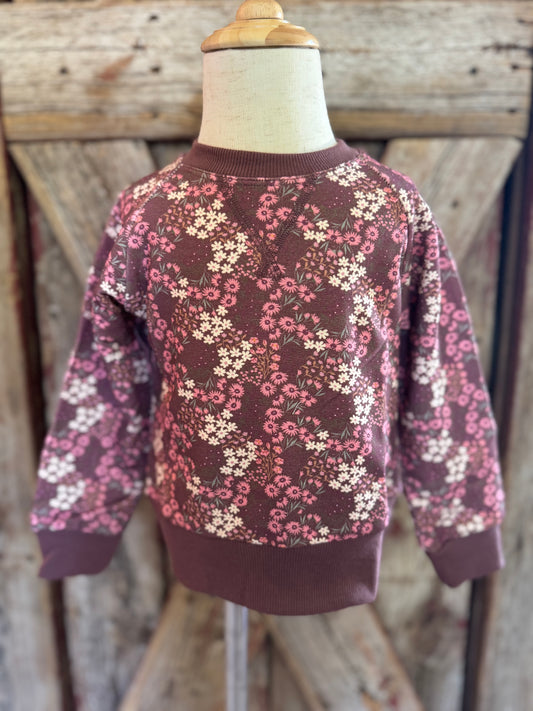Cluster Garden Floral Fleece Crewneck