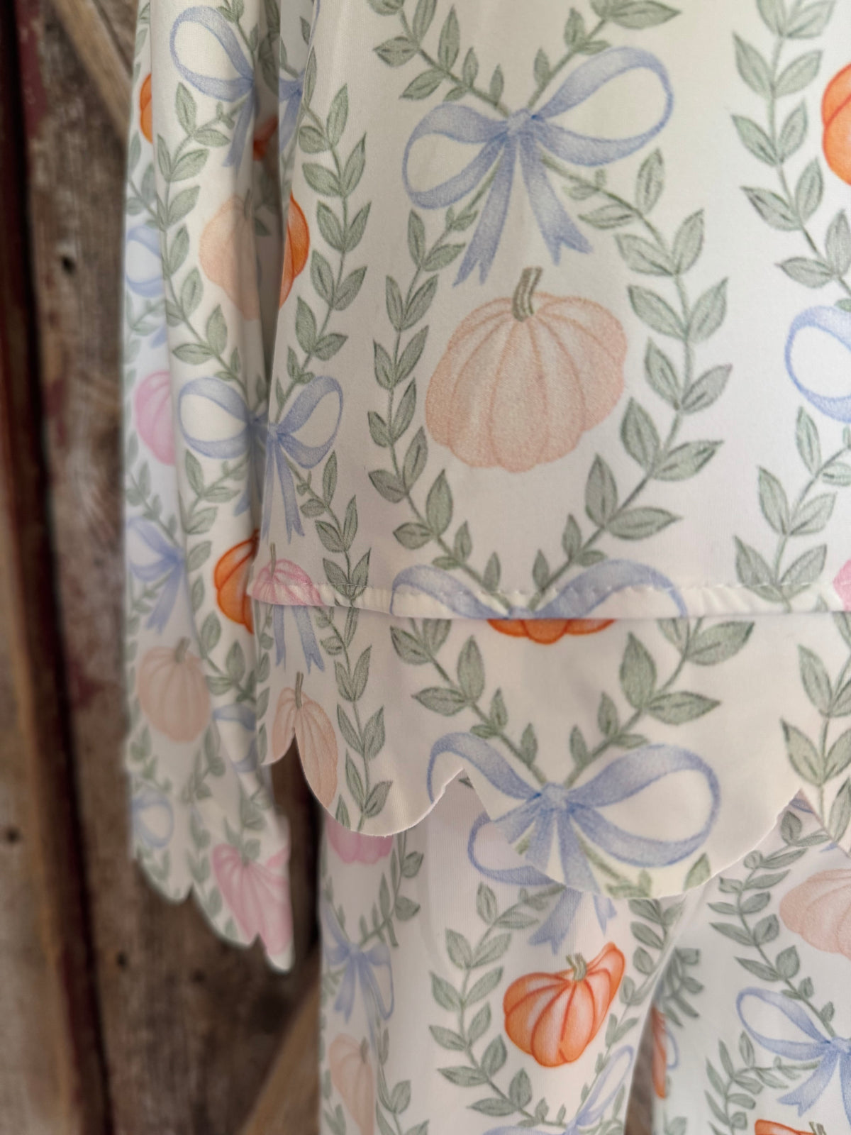 Pumpkin Long Sleeve Scallop Set