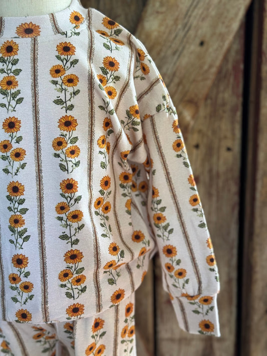 Sunflower Stripe Crewneck Set