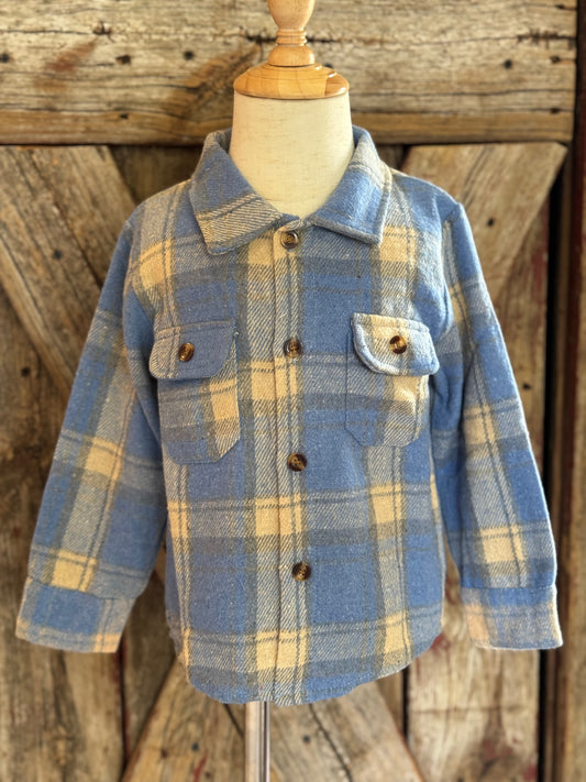 Blue Plaid Button Up