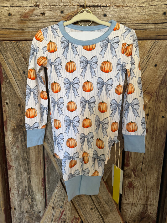 Pumpkin & Bows 2 Piece Set