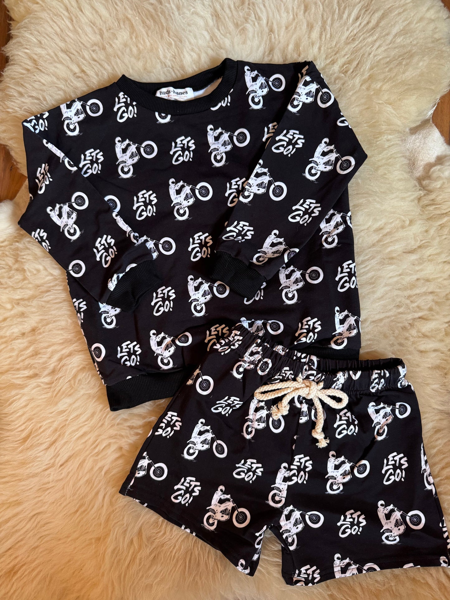 Lets GO Moto Sweater & Short Set