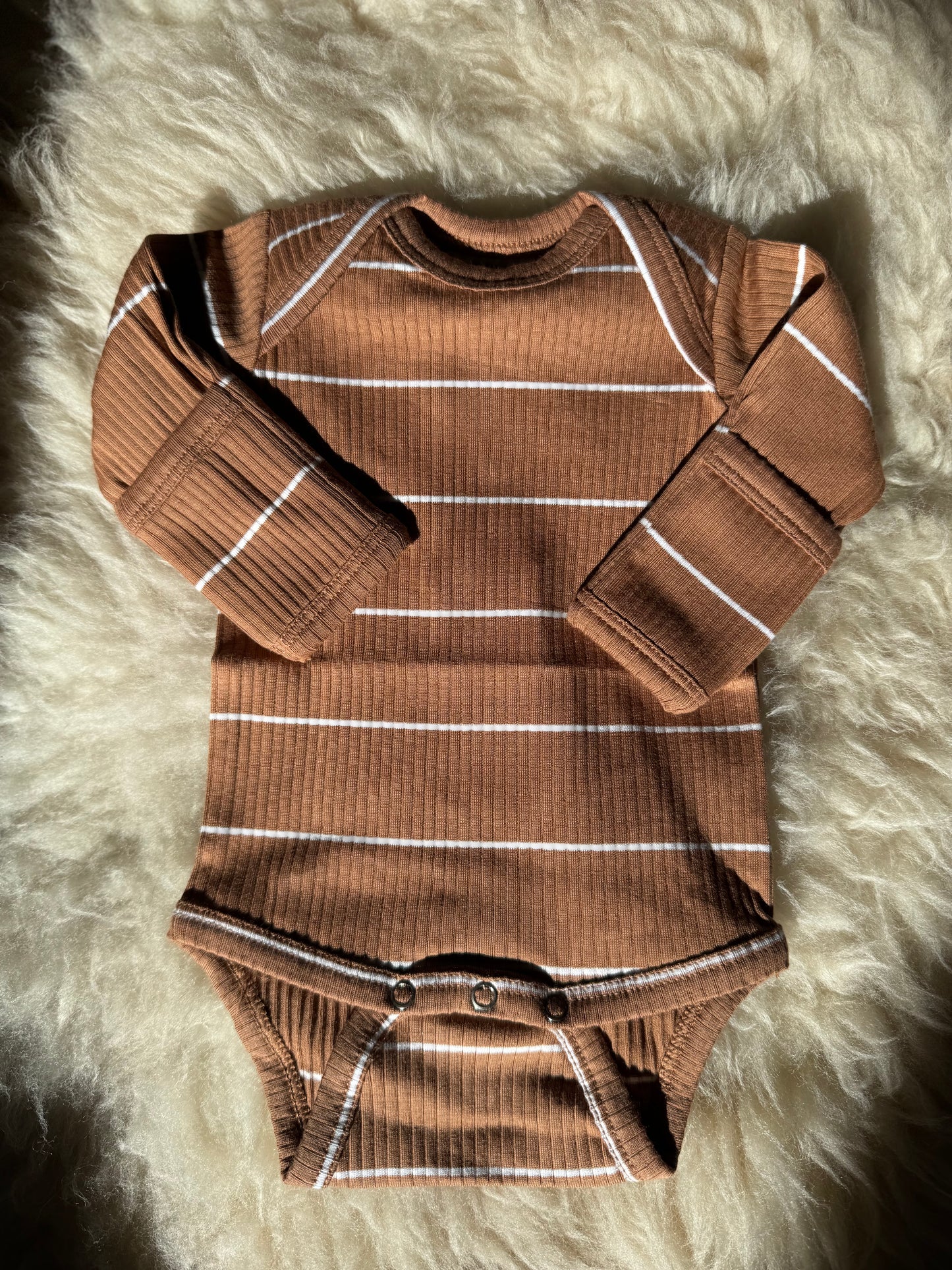 Burnt Orange Ribbed Bodysuit