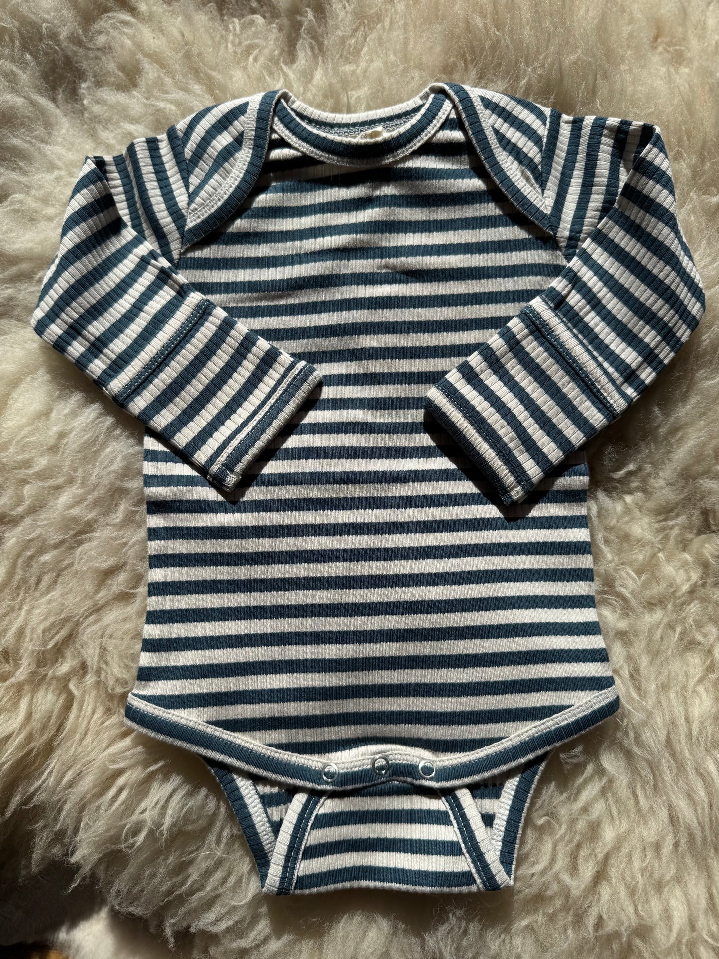 Dark Blue Ribbed Bodysuit