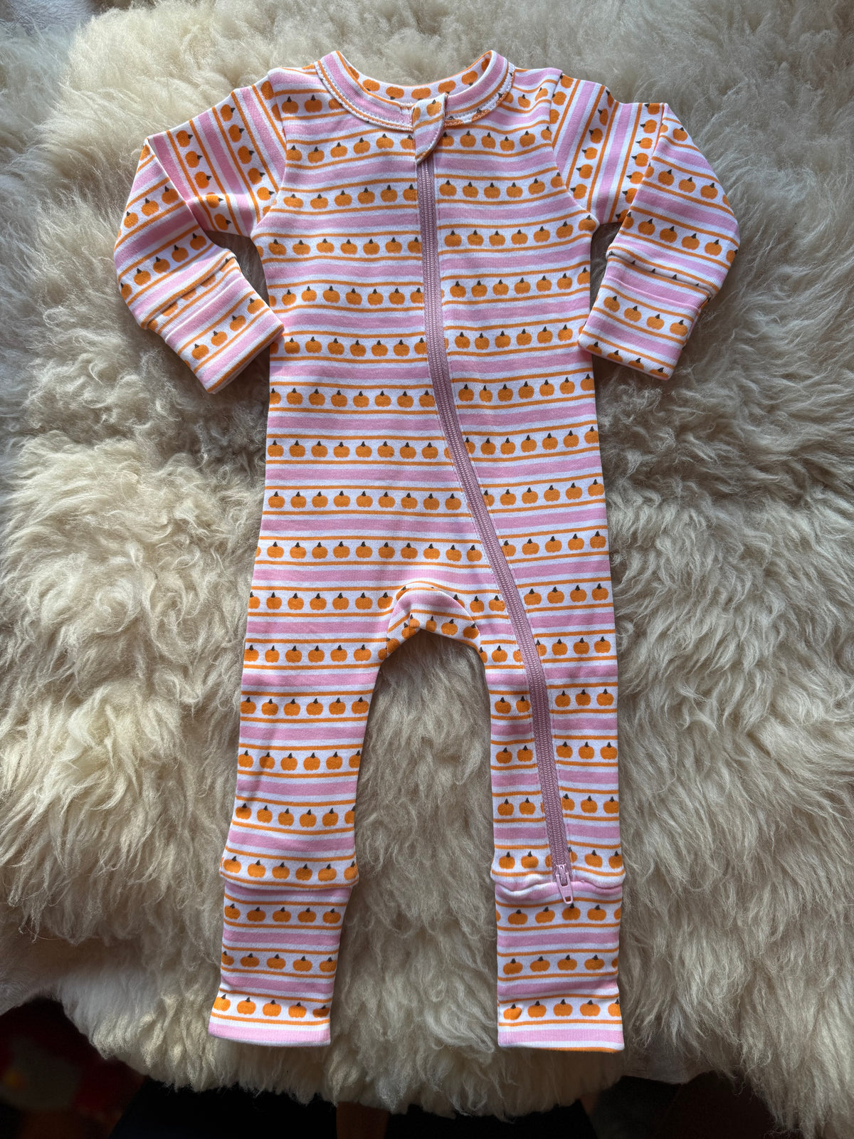 Pumpkin Pink Stripe Sleeper