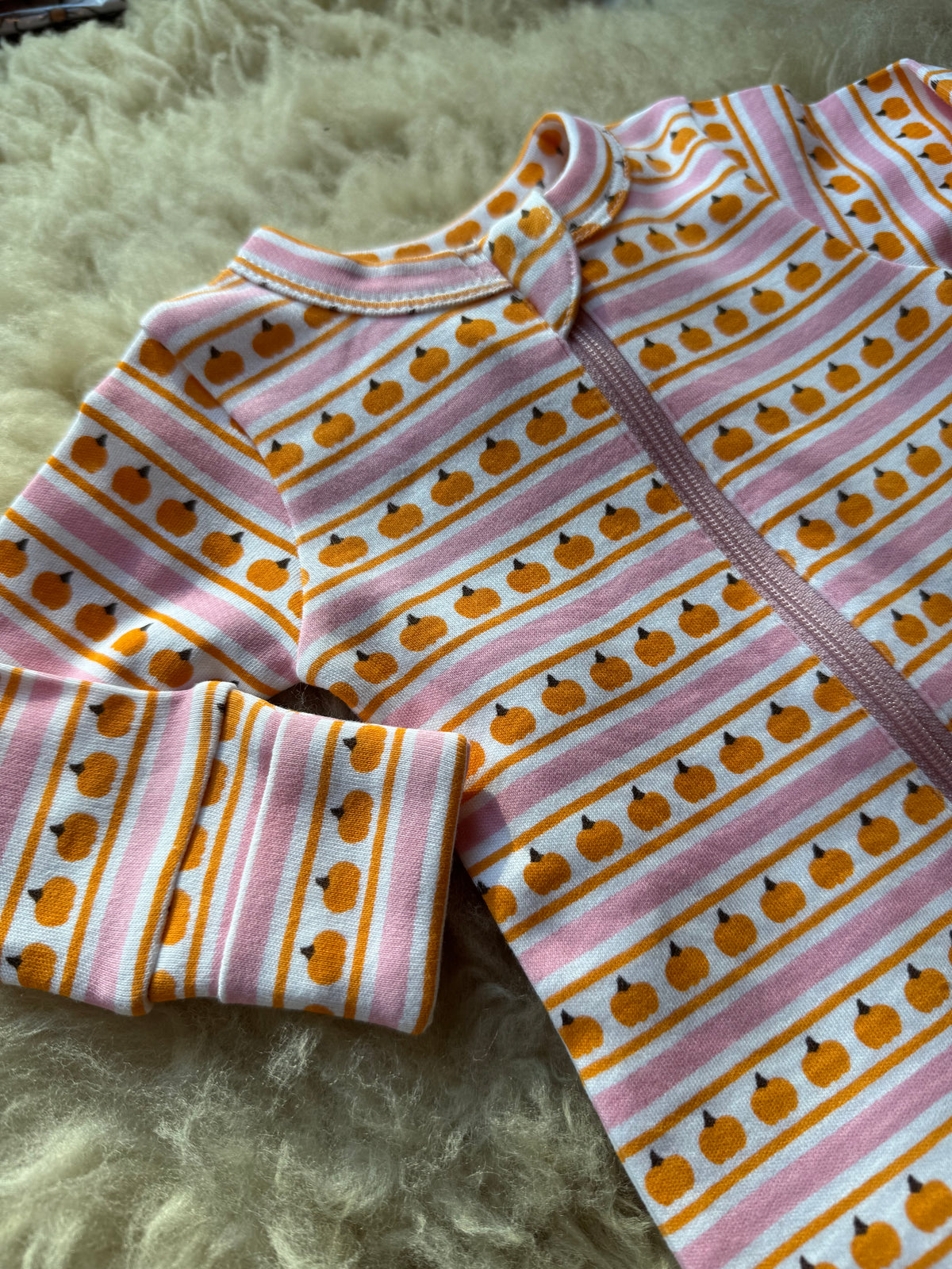Pumpkin Pink Stripe Sleeper