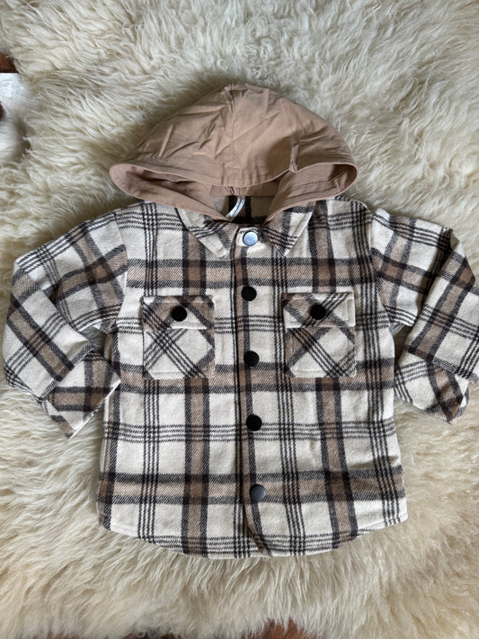 Desert Plaid Hooded Shacket