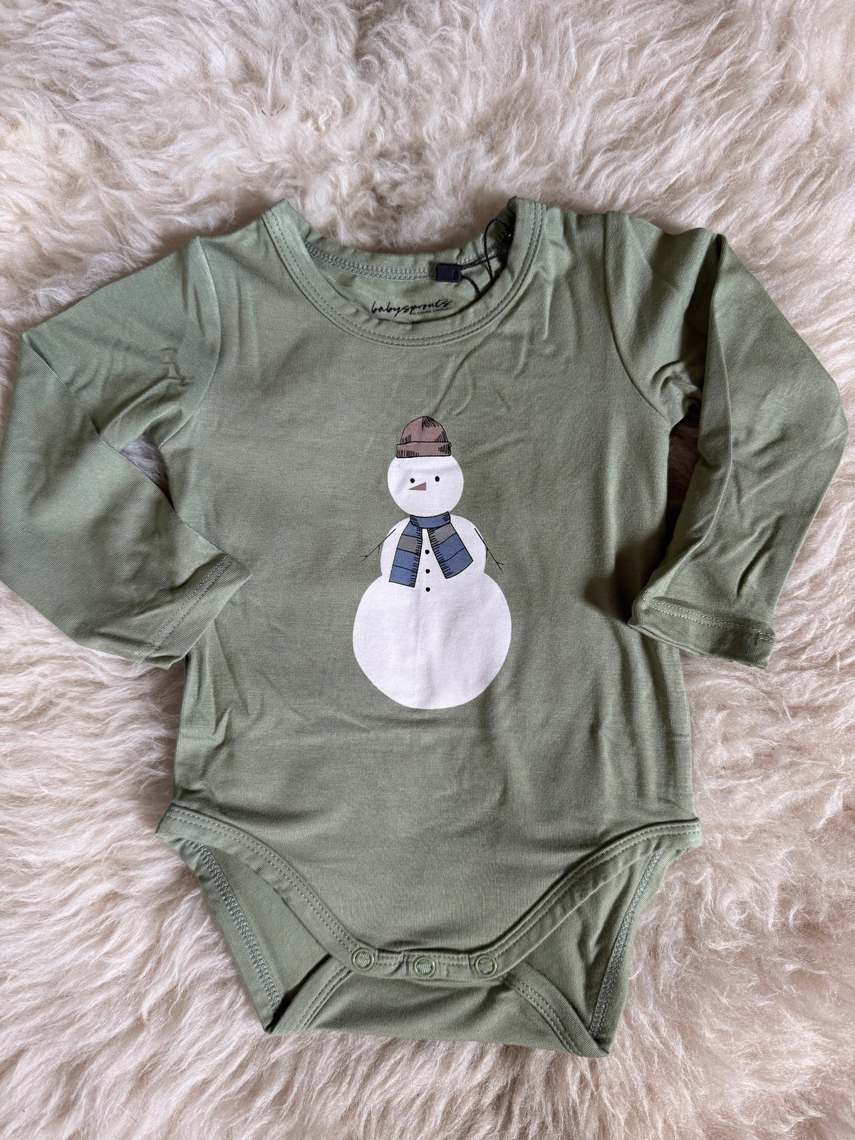 Snowman Long Sleeve Bodysuit