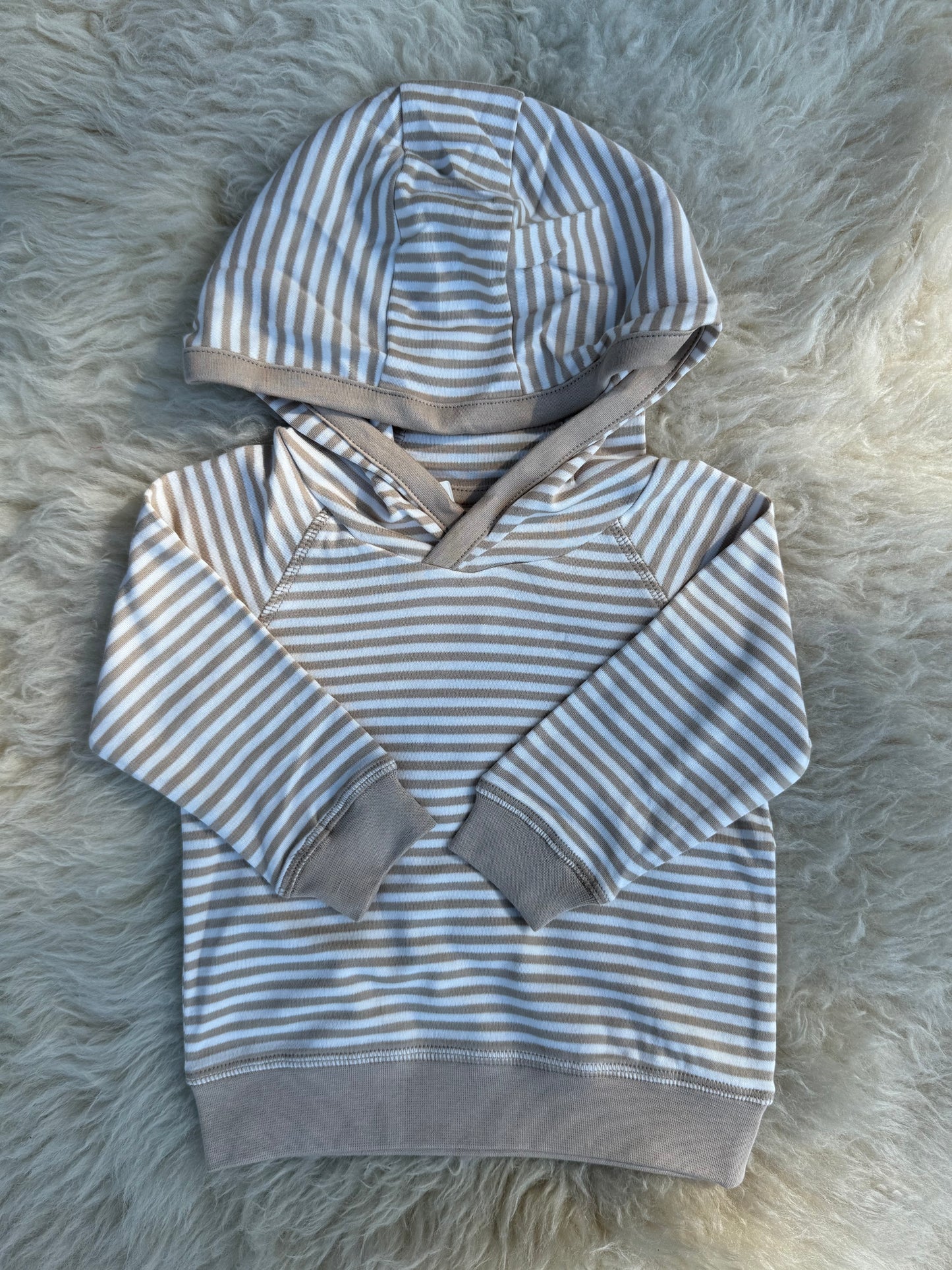 Madison Hooded Pullover Clay Stripe