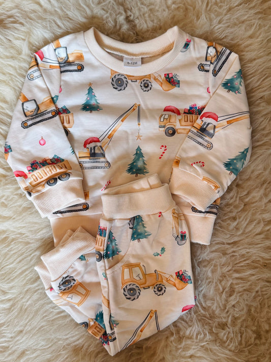 Construction Christmas Jogger Set