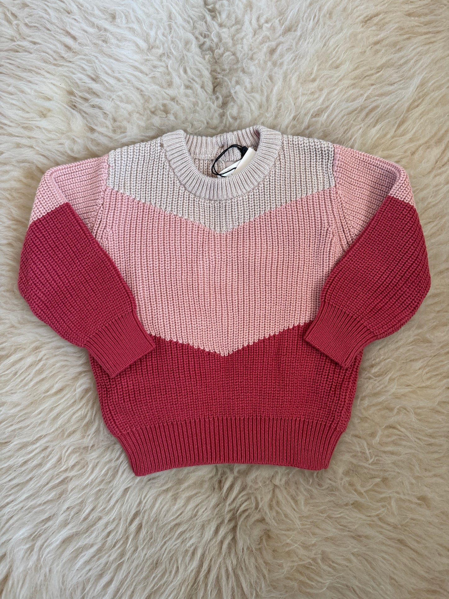 Pink Block Sweater