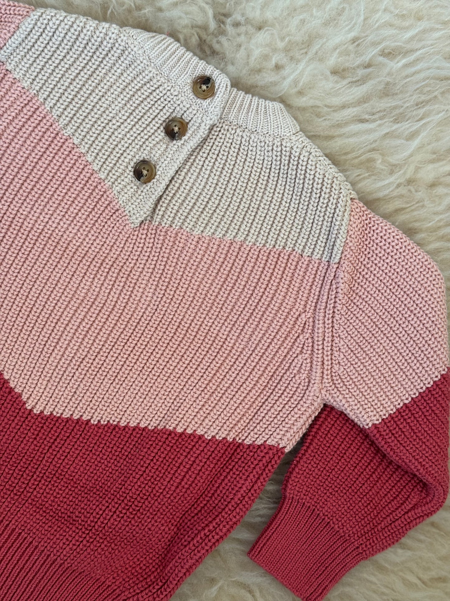 Pink Block Sweater