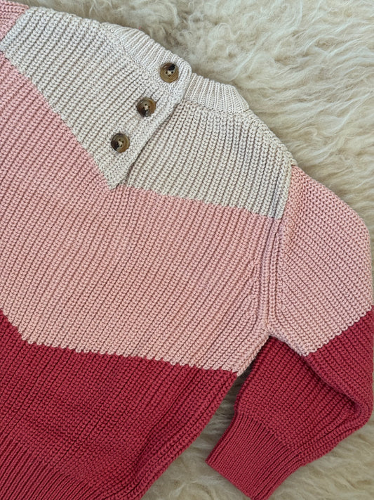 Pink Block Sweater