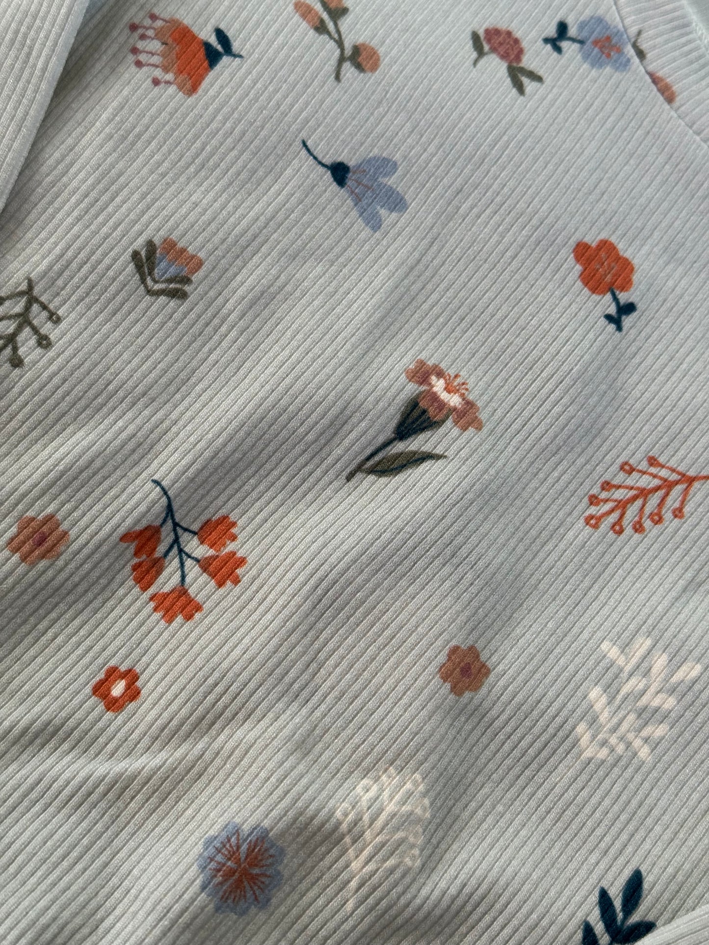 Lettuce Hem Bamboo Floral Long Sleeve