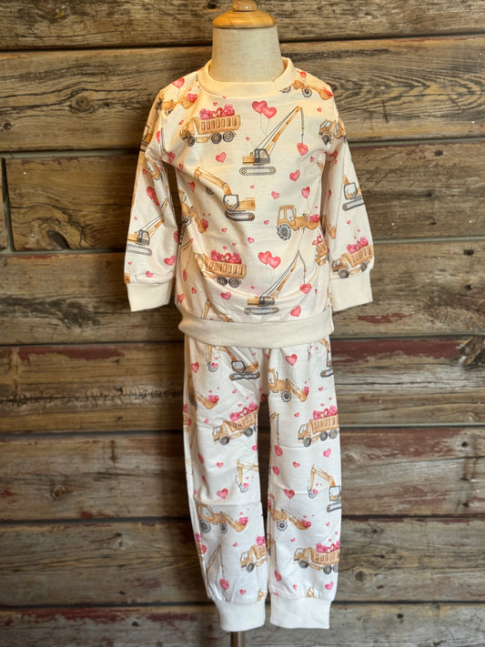 Construction Vday Jogger Set