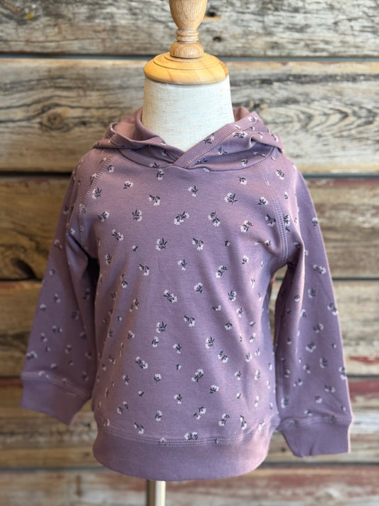 Purple Floral Hoodie