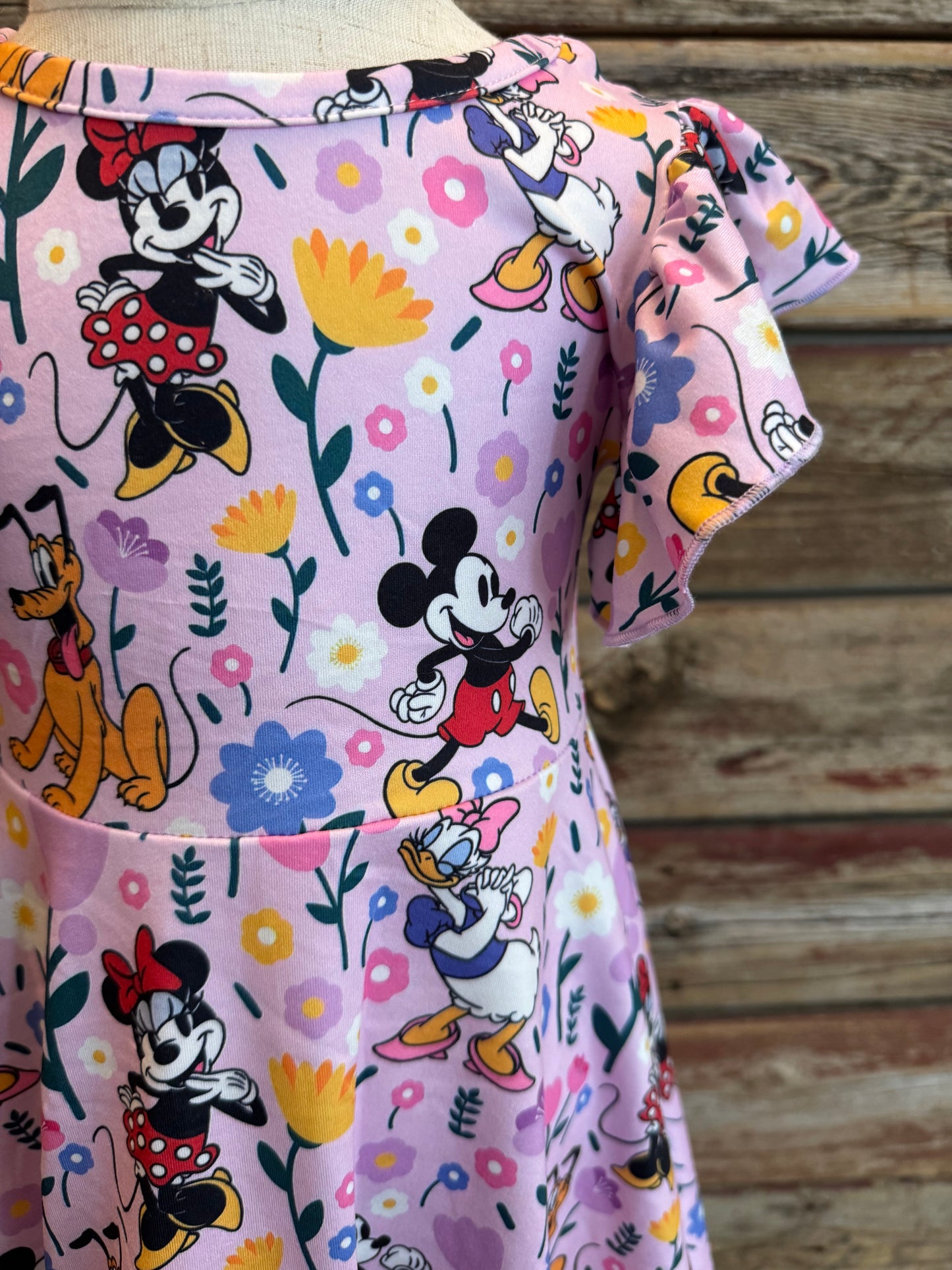 Purple Floral Characters Dress