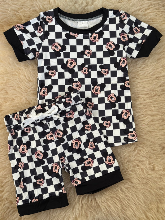 Mouse Plaid Short Set
