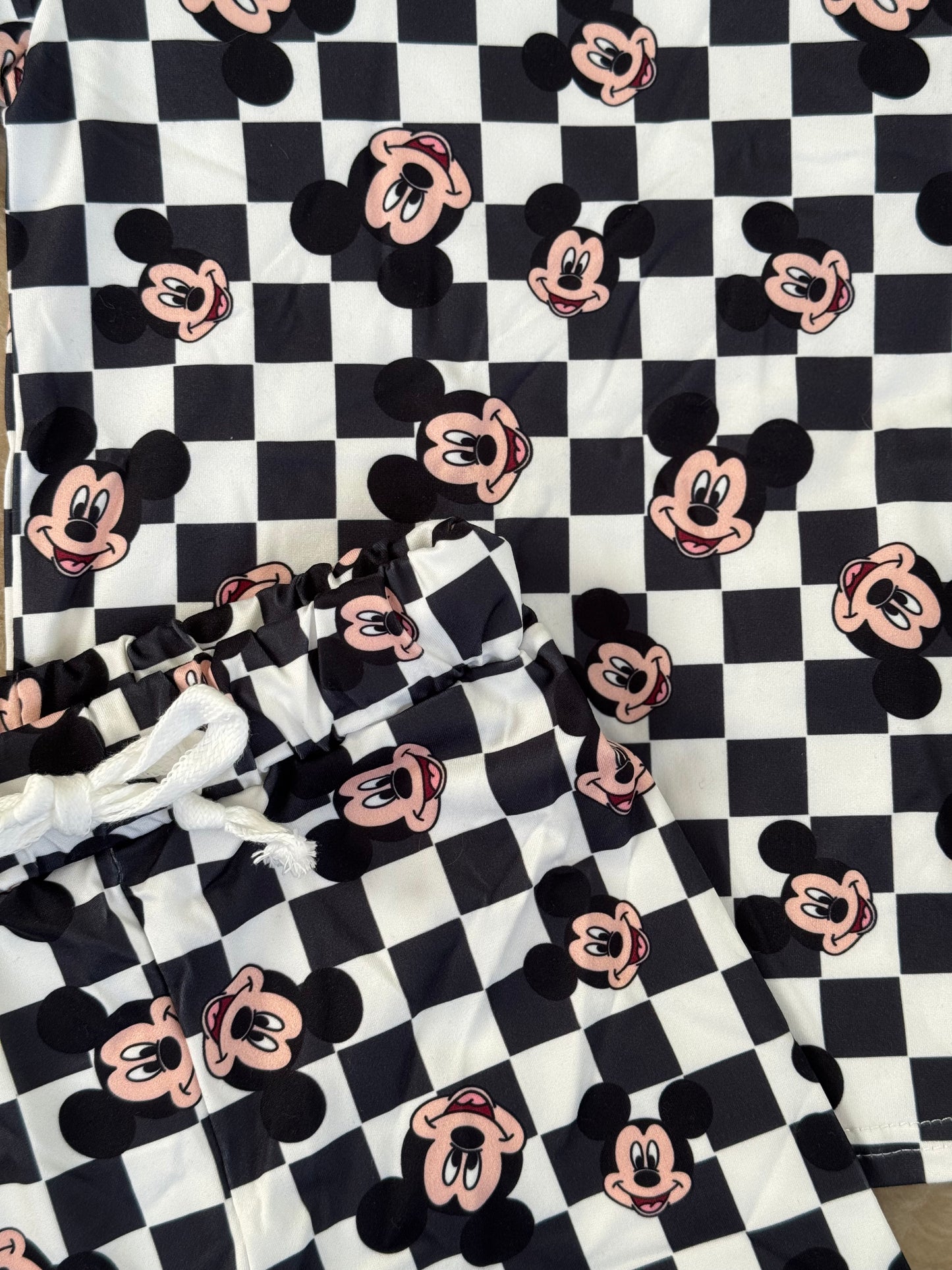 Mouse Plaid Short Set