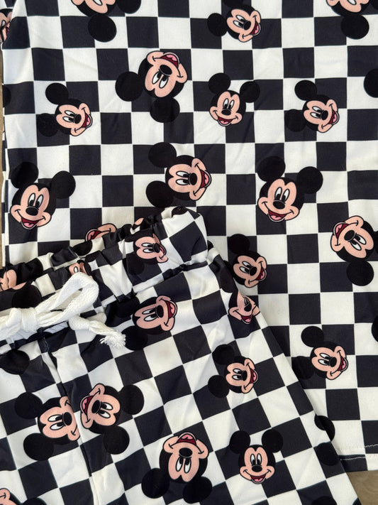 Mouse Plaid Short Set