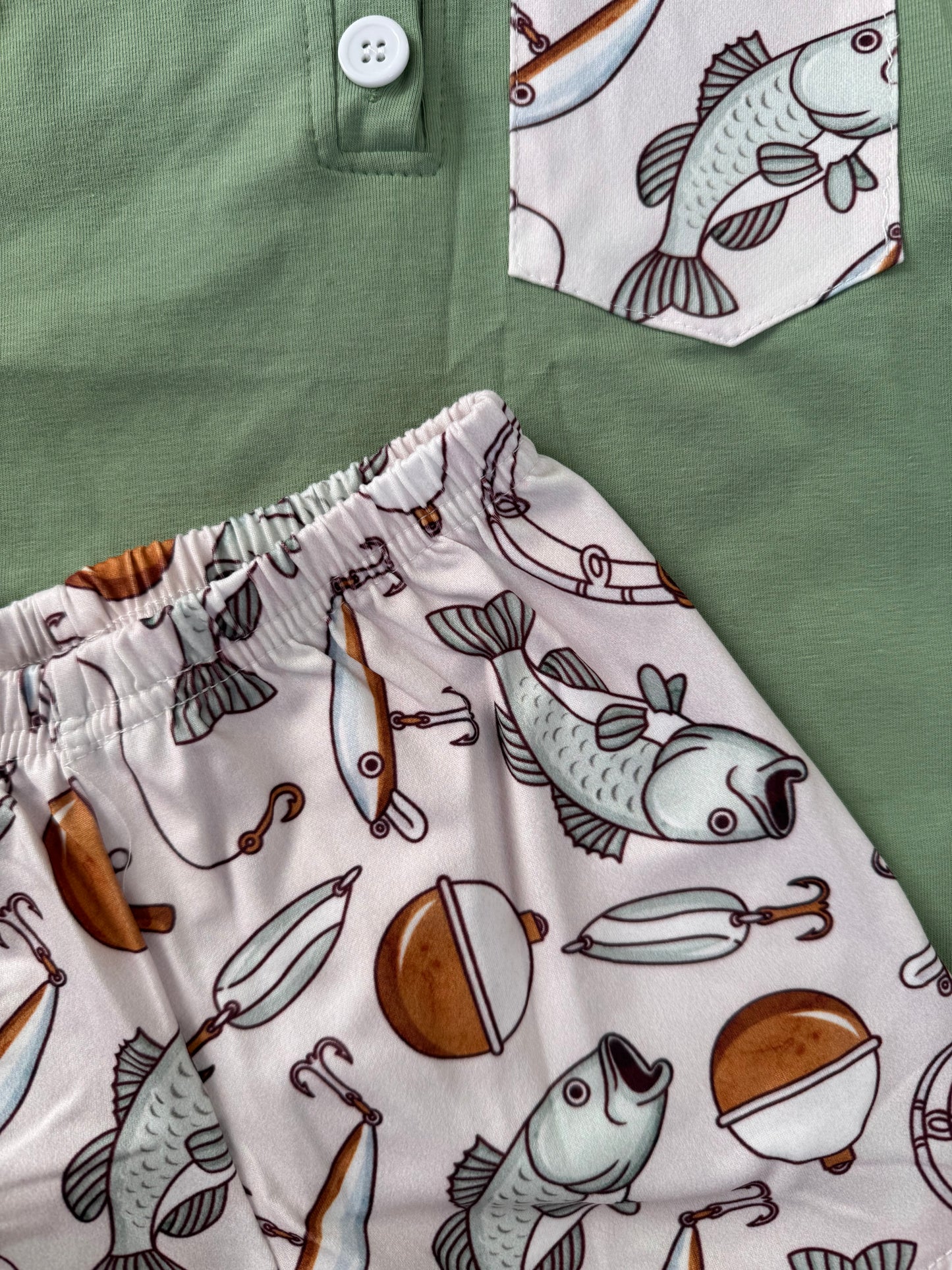 Gone Fishing Short Set