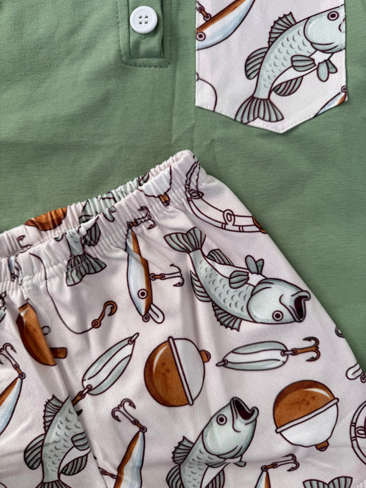 Gone Fishing Short Set
