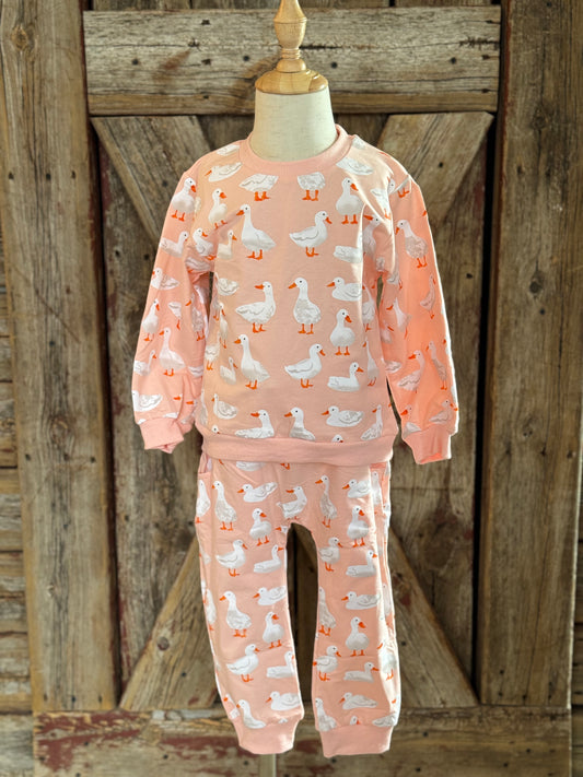 Pink Goose Jogger Set