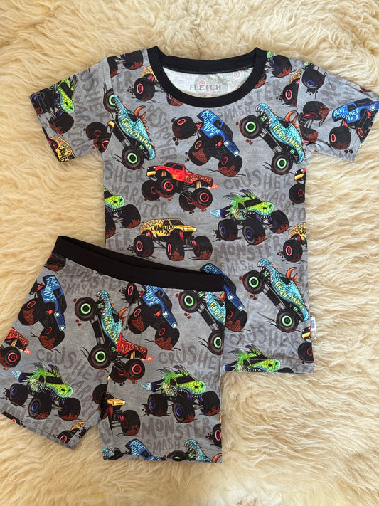 Monster Truck 2 Piece Short Set