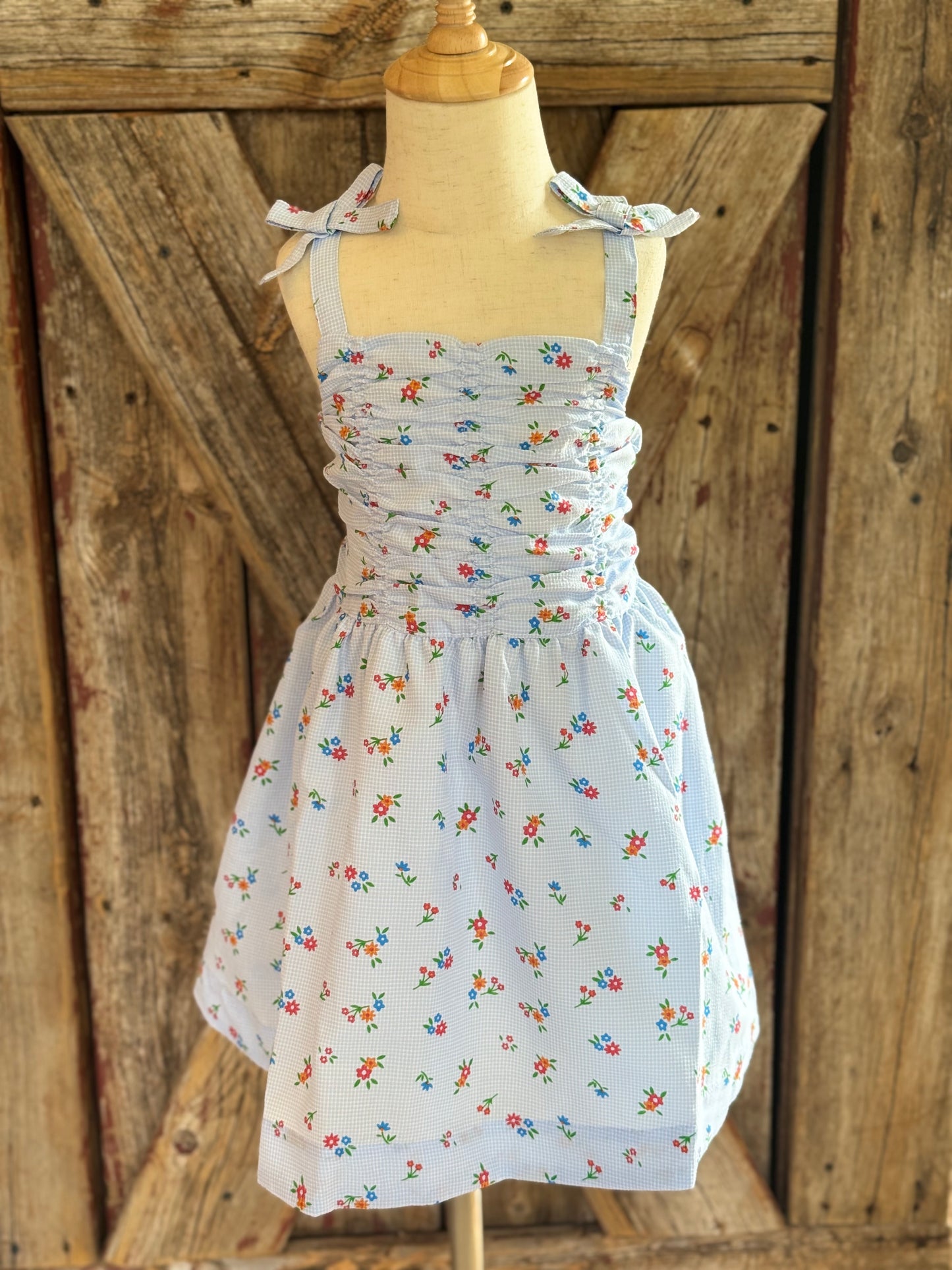 Floral Gingham Dress