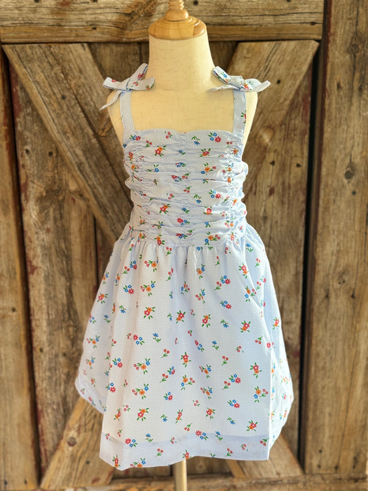 Floral Gingham Dress