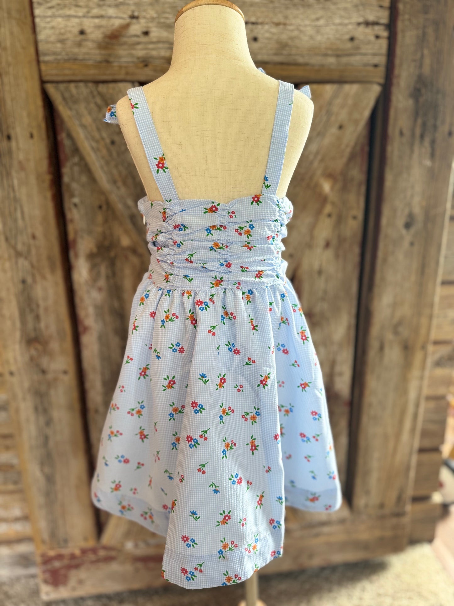 Floral Gingham Dress