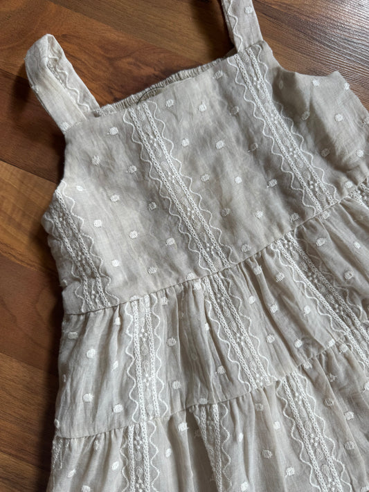 Oatmeal Embroidered Dress