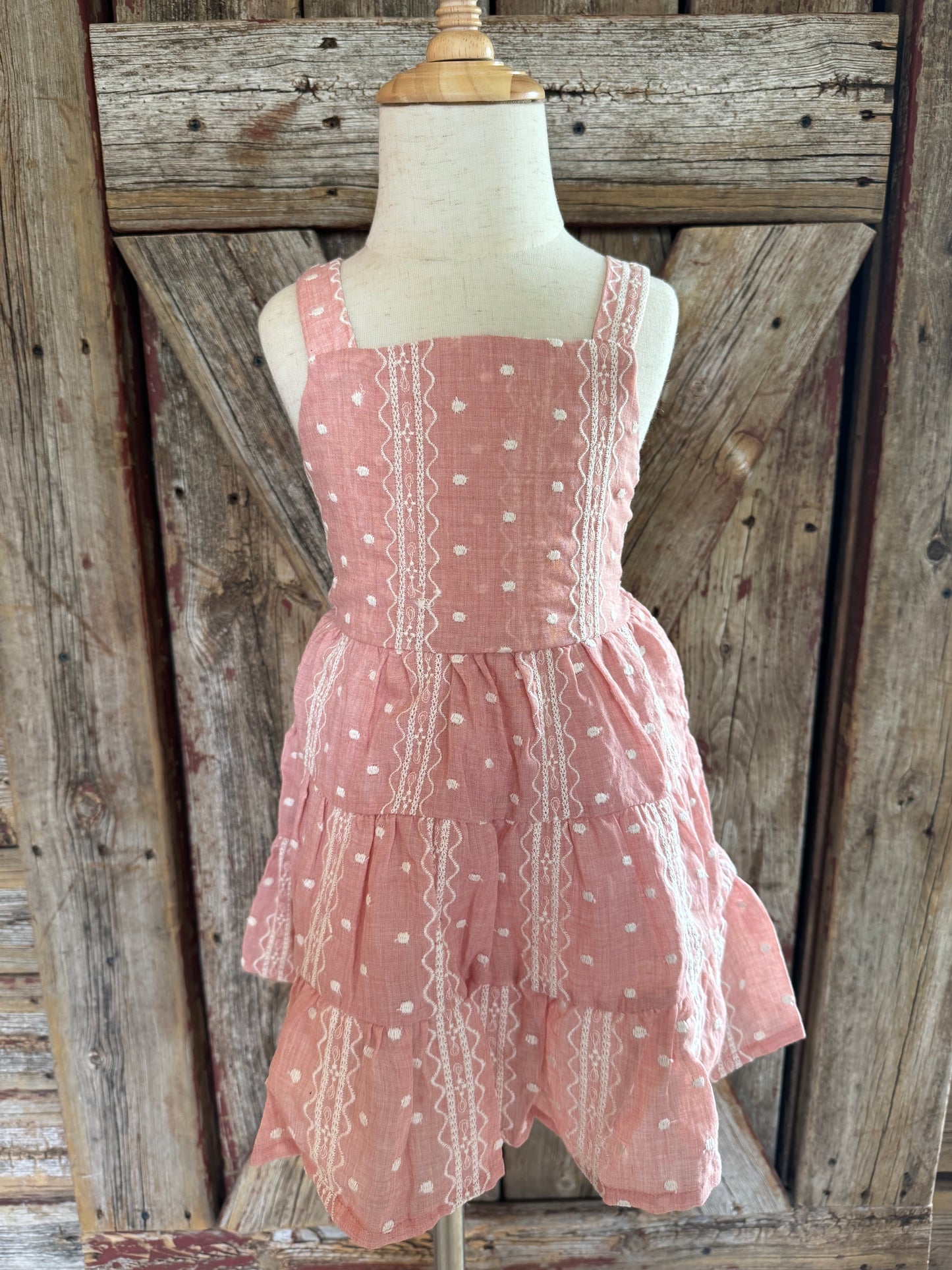 Dusty Rose Embroidered Dress